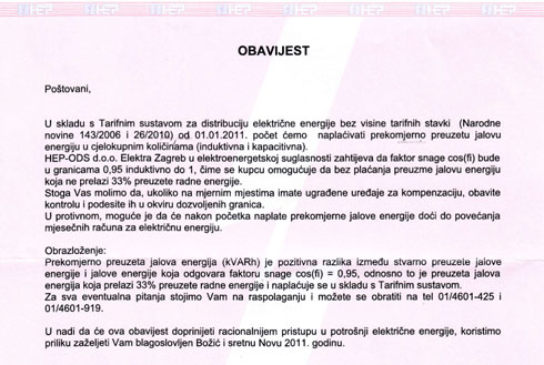 Obavijest Naplata_ukupne jalove energije